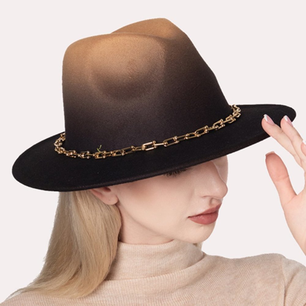 2 Tone Faded Color Fedora Hat